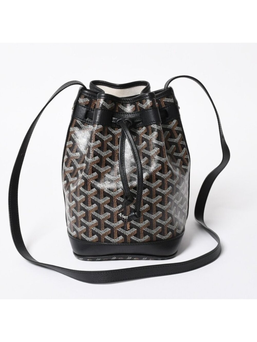 Goyard Petit Flot Bucket Bag Leather Black